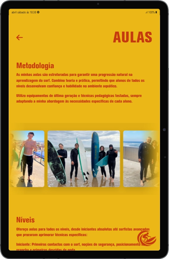 O Surfista Solitário em Tablet